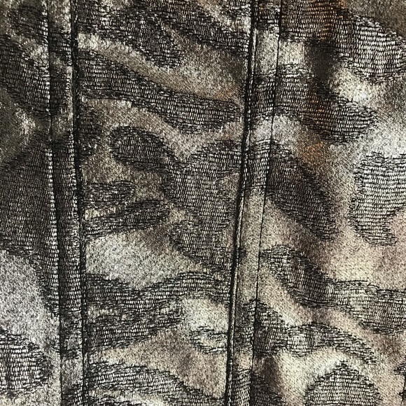 Chico’s size 1 black and gold short jacket. - Picture 6 of 8